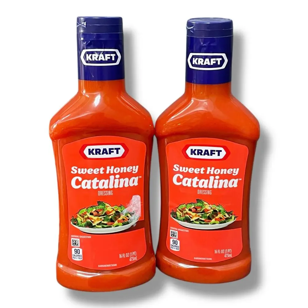 Kraft Sweet Honey Catalina Salad Dressing 16 oz Lot of 2 Exp July 2025 Pantry